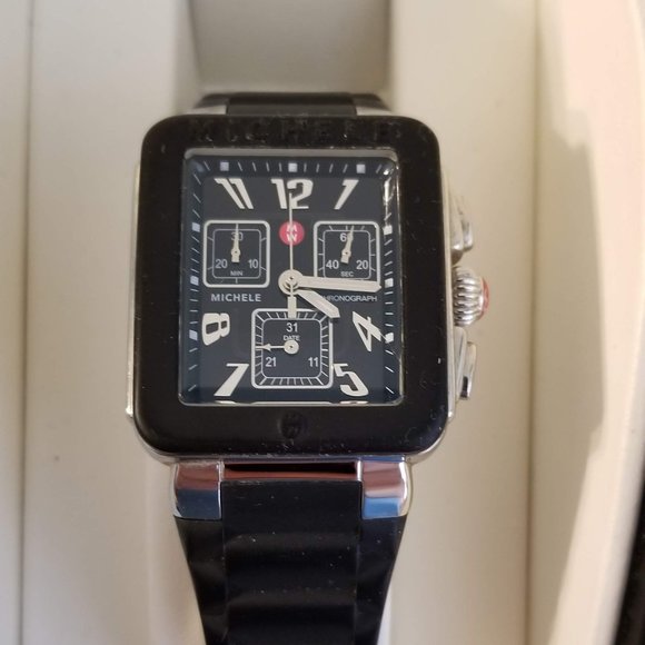 Michele Black Park Jelly Bean Watch